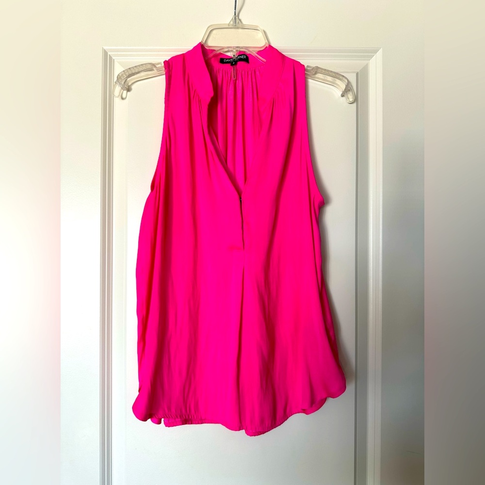 David Lerner New York Hot Pink Sleeveless top